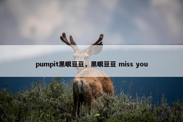 pumpit黑眼豆豆，黑眼豆豆 miss you