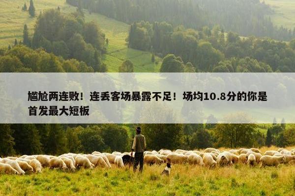 尴尬两连败！连丢客场暴露不足！场均10.8分的你是首发最大短板