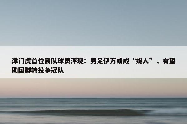 津门虎首位离队球员浮现：男足伊万或成“媒人”，有望助国脚转投争冠队