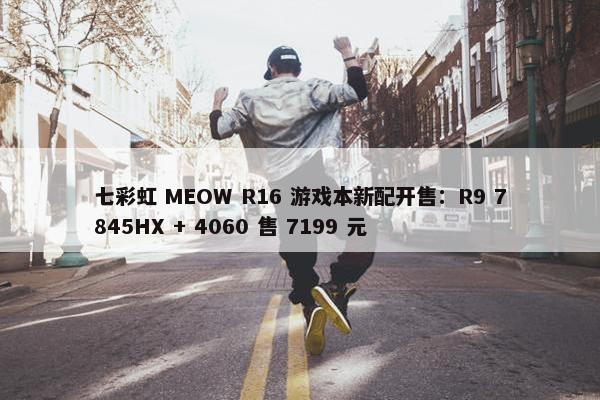 七彩虹 MEOW R16 游戏本新配开售：R9 7845HX + 4060 售 7199 元