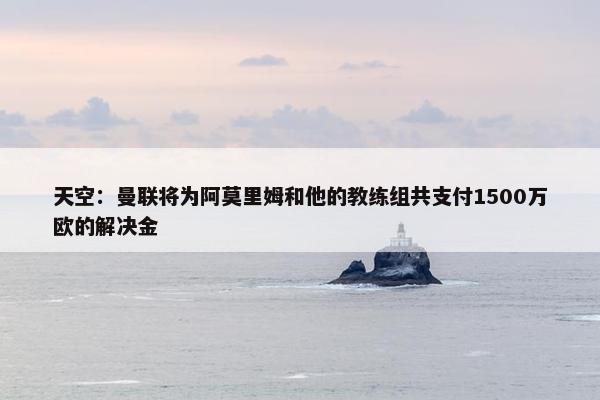 天空：曼联将为阿莫里姆和他的教练组共支付1500万欧的解决金