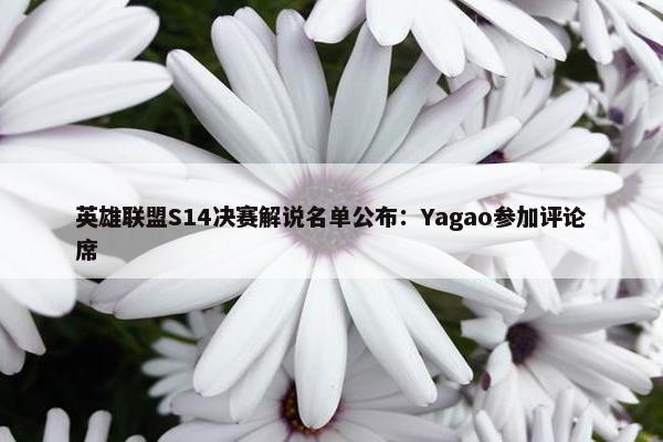 英雄联盟S14决赛解说名单公布：Yagao参加评论席