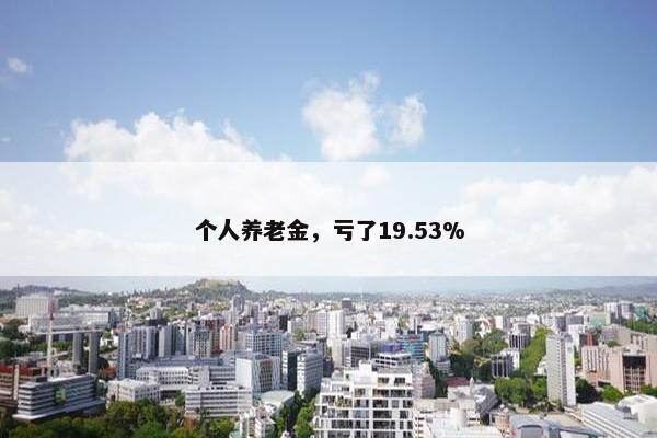 个人养老金，亏了19.53%