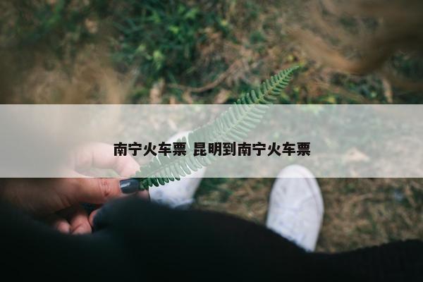 南宁火车票 昆明到南宁火车票