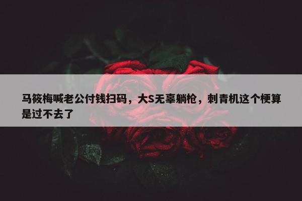 马筱梅喊老公付钱扫码，大S无辜躺枪，刺青机这个梗算是过不去了