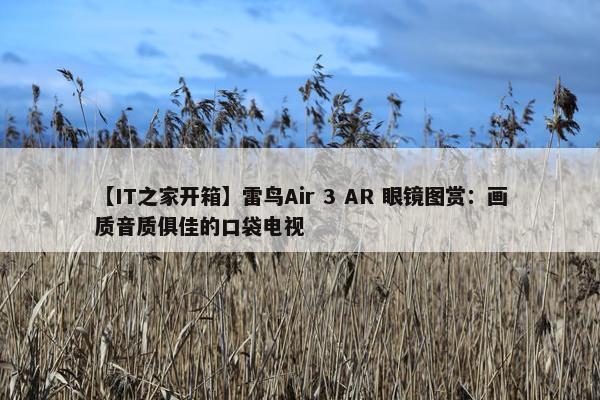 【IT之家开箱】雷鸟Air 3 AR 眼镜图赏：画质音质俱佳的口袋电视