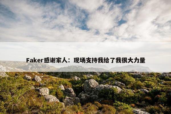 Faker感谢家人：现场支持我给了我很大力量