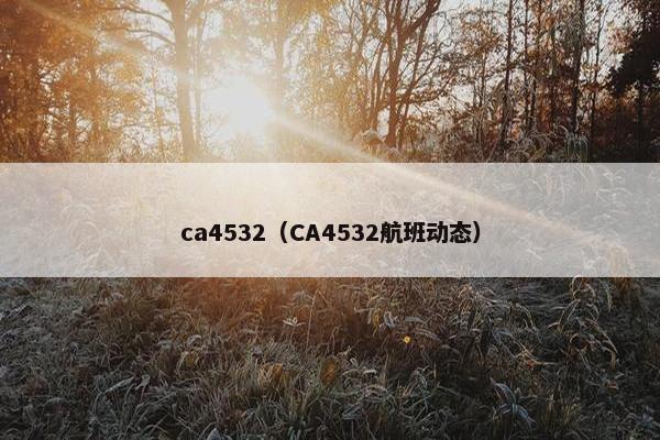 ca4532（CA4532航班动态）