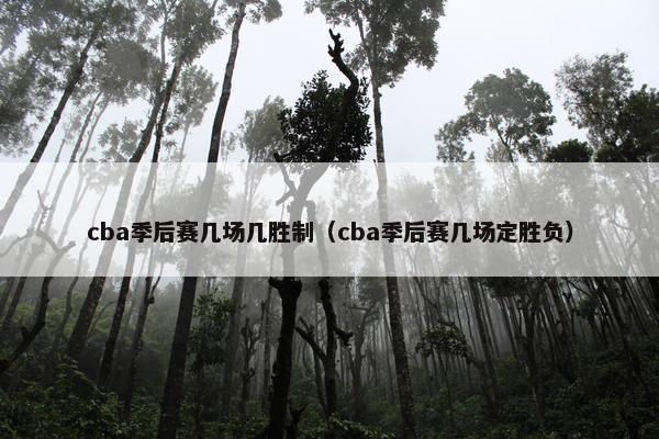 cba季后赛几场几胜制（cba季后赛几场定胜负）